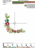 Holiday Corner Machine Embroidery Design - 5 sizes