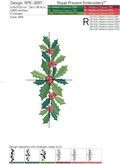 Holly Border Machine Embroidery Design - 4 Sizes