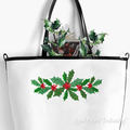 Holly Border Machine Embroidery Design - 4 Sizes