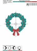 Holly Monogram Blank Machine Embroidery Design - 2 sizes
