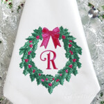 Holly Monogram Frame with bow - 2 sizes