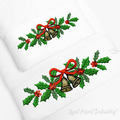 Holly and Bells Border Machine Embroidery Design - 5 sizes