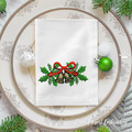 Holly and Bells Machine Embroidery Border - 3 sizes
