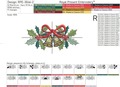 Holly and Bells Machine Embroidery Border - 3 sizes
