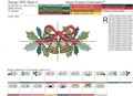 Holly and Bells Machine Embroidery Border - 3 sizes