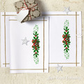 Holly and Bells Mega Hoop Border Embroidery Design - 4 sizes