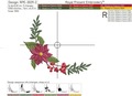 Holly and Poinsettia Corner Machine Embroidery Designs - 2 sizes