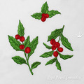 Holly set of Machine Embroidery Designs - 2 sizes