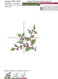 Holly twig with berries Corner - 4 sizes