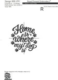 Home is where my dog is inscription - 6 sizes