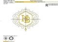 Honey Bee Logo Machine Embroidery Design - 5 sizes