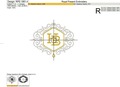 Honey Bee Logo Machine Embroidery Design - 5 sizes