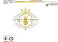 Honey Bee Machine Embroidery Design - 5 sizes