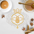 Honey Bee Machine Embroidery Design - 5 sizes