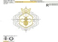 Honey Bee Machine Embroidery Design - 5 sizes