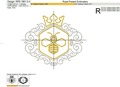 Honey Bee Machine Embroidery Design - 5 sizes