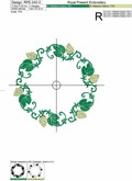 Hop Wreath Machine Embroidery Design - 4 sizes