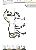 Horse Applique Machine Embroidery Design - 5 sizes