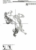 Horse Machine Embroidery Design