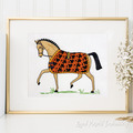 Horse in a Blanket Machine Embroidery Design - 3 sizes