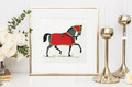 Horse in a red blanket Machine Embroidery Design - 3 sizes