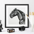 Horse portrait Machine Embroidery Design - 3 sizes