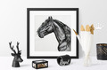 Horse portrait Machine Embroidery Design - 3 sizes