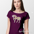 Horse with Moravian folk ornaments Appliqué Embroidery Design - 3 sizes