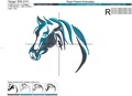 Horses Head Machine Embroidery Design - 5 sizes