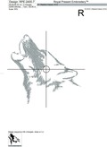 Howling Wolf Machine Embroidery Design - 8 sizes