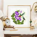 Hummingbird Cross-stitch Machine Embroidery Design - 3 sizes