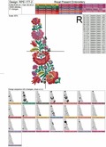 Hungarian folk art machine embroidery pattern - 2 sizes