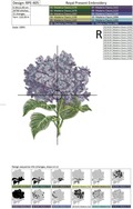 Hydrangea Flower Machine Embroidery Design