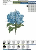 Hydrangea Flower Machine Embroidery Design