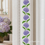 Hydrangea Endless Border Machine Embroidery Design