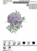Hydrangea bouquet Machine Embroidery Design - 3 sizes