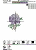 Hydrangea bouquet Machine Embroidery Design - 3 sizes