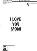 I love You Mom Text Free Machine Embroidery Design - 2 sizes