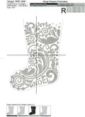 ITH Christmas stocking for Cutlery embroidery design