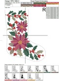 ITH Christmas stocking machine embroidery design - 4 sizes