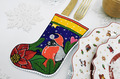 ITH Christmas stocking with Bullfinch Machine Embroidery Design - 2 sizes