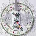 ITH Christmas stocking with Bullfinch and Tit for Cutlery embroidery design - 2 sizes