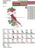 ITH Christmas stocking with Cardinal machine embroidery design - 5 sizes