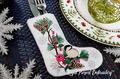 ITH Christmas stocking with Coal Tit for Cutlery embroidery design