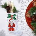ITH Christmas stocking with Santa Christmas Toy Cross-stitch Machine Embroidery Design