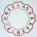 ITH Christmas toys table placemat design for industrial embroidery machine