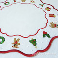 ITH Christmas toys table placemat design for industrial embroidery machine