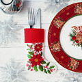ITH Embroidery Design Christmas Socking for Cutlery
