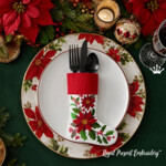 ITH Christmas stocking for cutlery machine embroidery design