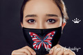 ITH Face Mask USA flag butterfly Free - 3 sizes